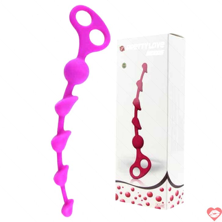 Chuỗi hạt hậu môn Pretty Love Beads hồng quyến rũ