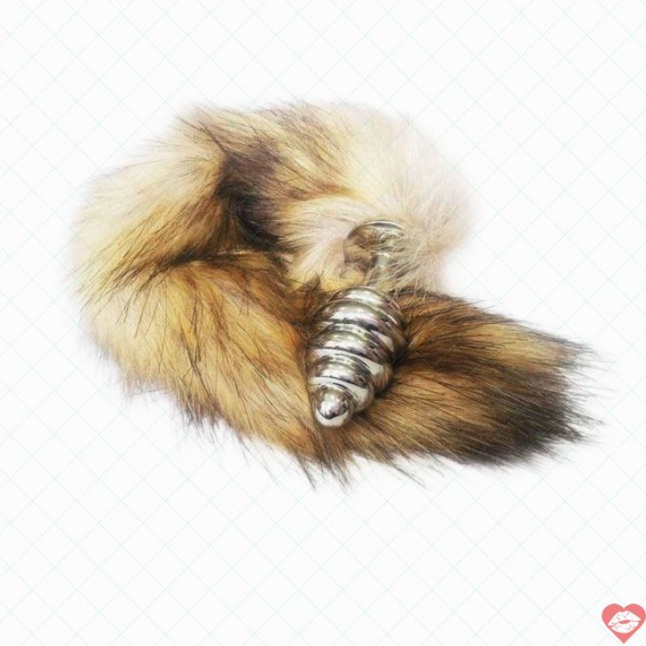 LoveToys Đít Đuôi Sói Bạc Kim Loại Thật