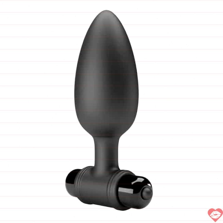 Pretty Love Vibra Butt Plug II đen silicone rung