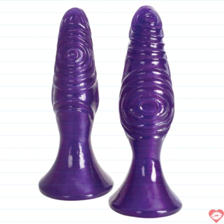 Royal Hiney Pawns Plug Set Tím PVC Đa Kích Cỡ