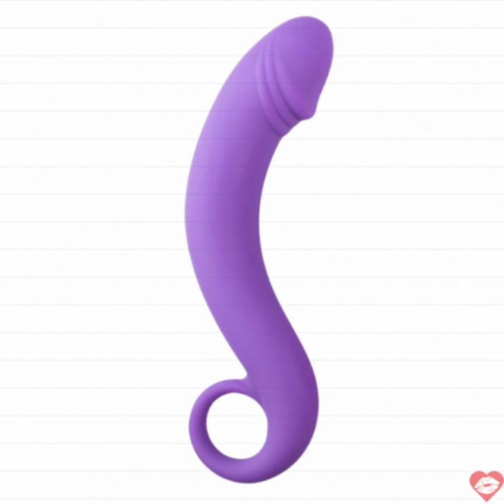 Easytoys Prostate - Dương Vật Cong Tím 17.5cm