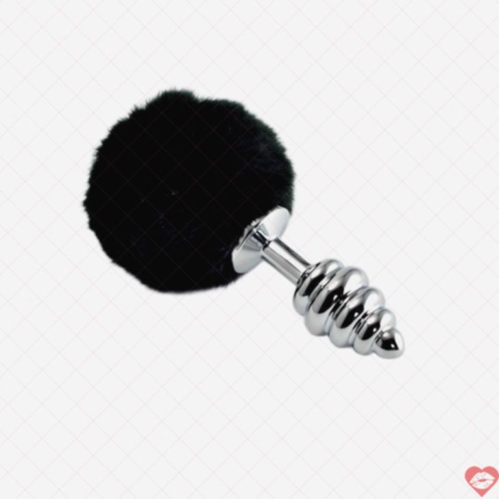 Plug Xoắn Lovetoy Đen 2.95cm Lông Thú Sang Trọng