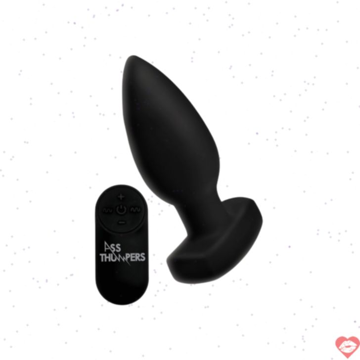 Taper 10X butt plug silicone rung remote 5.1 inch mịn