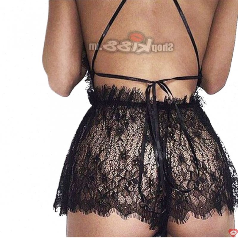 Bộ đồ ngủ liền thân xuyên thấu đẳng cấp quyến rũ hút mắt 