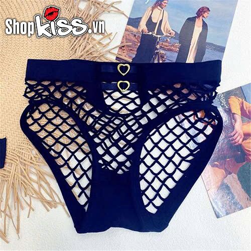 Quần lót nữ lưới cá tính màu đen size M siêu quyến rũ
