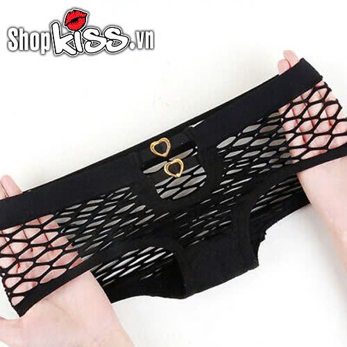 Quần lót nữ lưới cá tính màu đen size M siêu quyến rũ