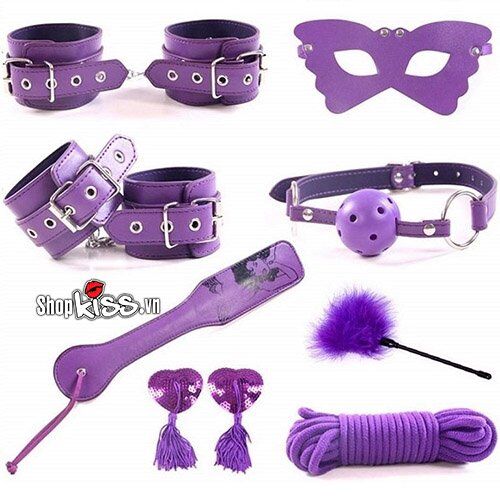 Bộ Đồ Chơi Phòng The 8 Món Tím Đẹp Gợi Cảm Thỏa Mãn