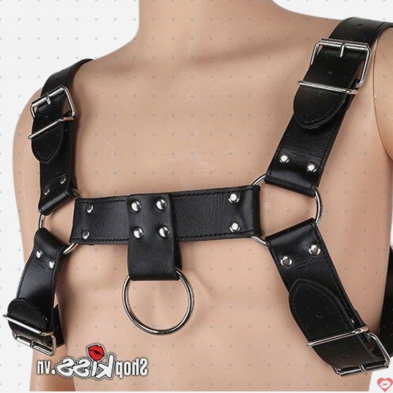 Đai đeo ngực da cao cấp Dụng cụ bạo dâm kích thích phê 