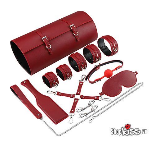 Đại lý Bộ đồ chơi bạo dâm bằng da cao cấp đỏ đen giá rẻ