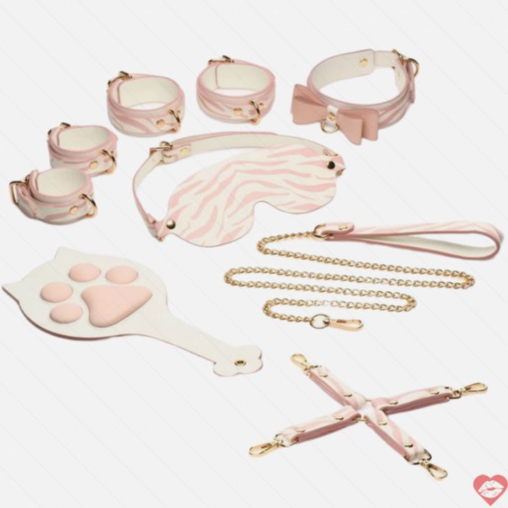 Bộ Bondage Kitty Pink Roleplay Nóng Bỏng Dễ Thương 