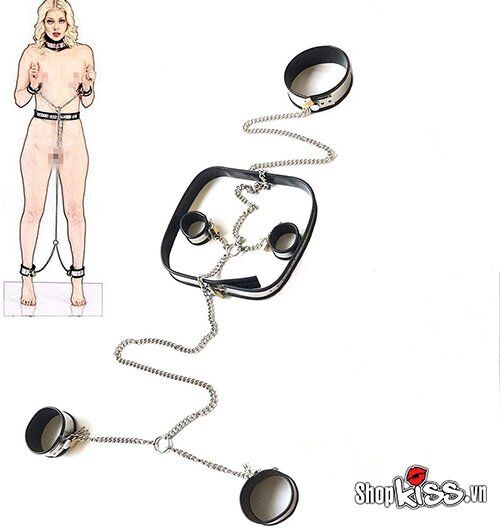 Sỉ Bộ còng tay chân cổ và đai lưng bạo dâm giá rẻ