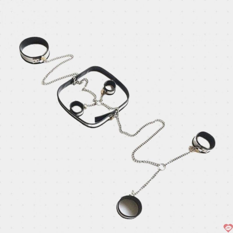 Bộ còng tay chân đai lưng hỗ trợ đam mê BDSM kích thích 