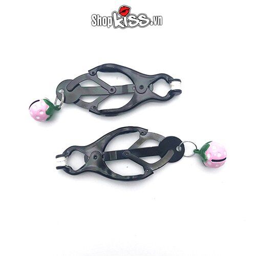 Kho sỉ Bộ kẹp núm vú có lục lạc hình trái dâu ngọt ngào  hàng xách tay