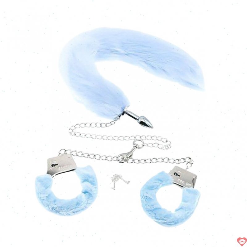 Set Đồ Chơi Bạo Dâm Còng Tay Đuôi Chồn Xích Kèm Quà Tặng 