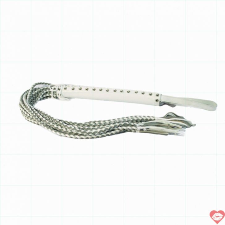 Flogger Da Corset Trắng Roi Đánh Sang Trọng 