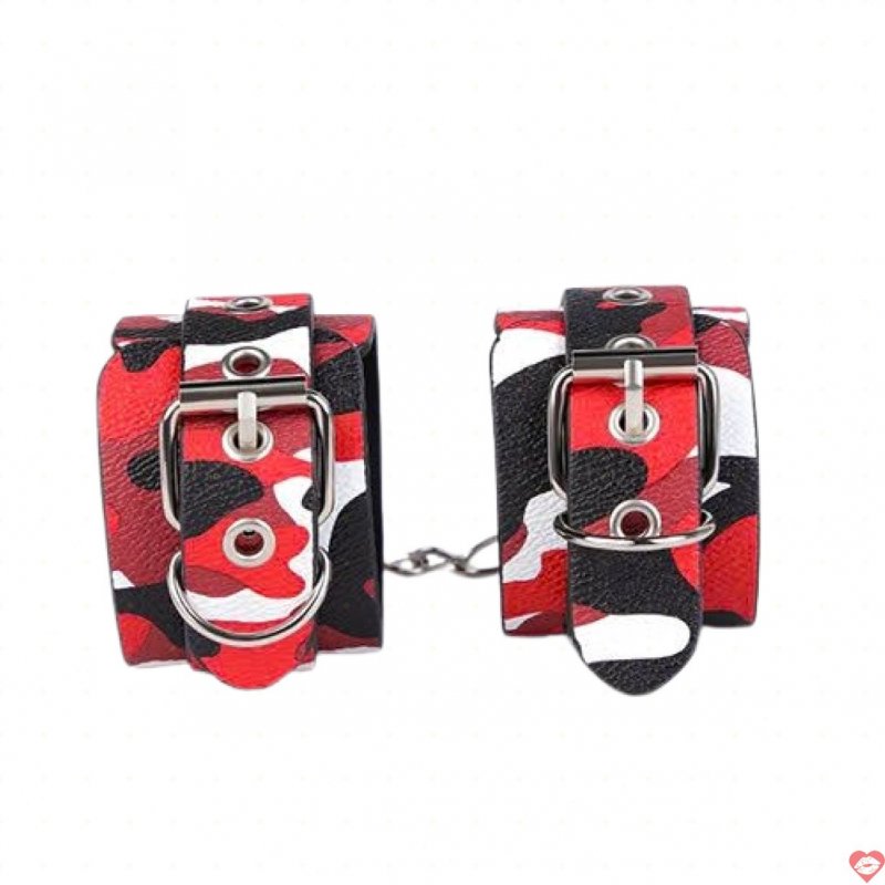 Còng tay da PU Camouflage - Phụ kiện bạo dâm kích thích mua ngay 