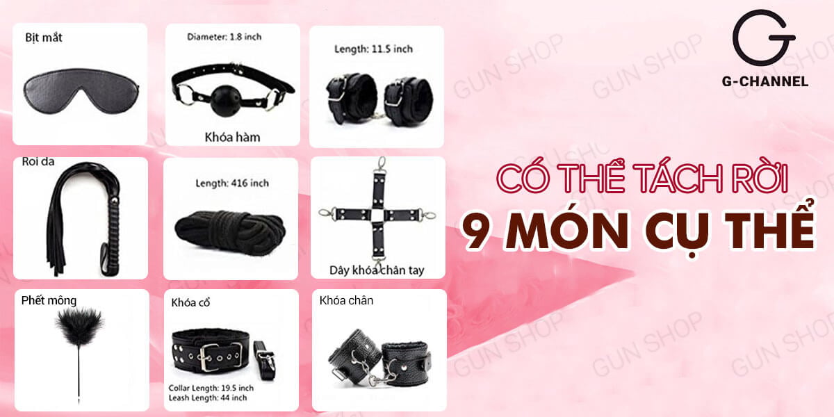 Địa chỉ bán Bộ dụng cụ roi da hỗ trợ tình dục BDSM Yeain  cao cấp