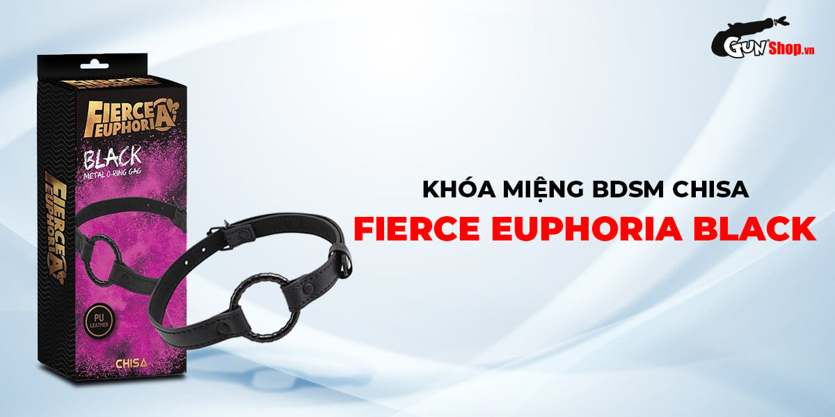 Nhập sỉ Khóa miệng BDSM Chisa Fierce Euphoria Black Metal O-ring Gag  cao cấp