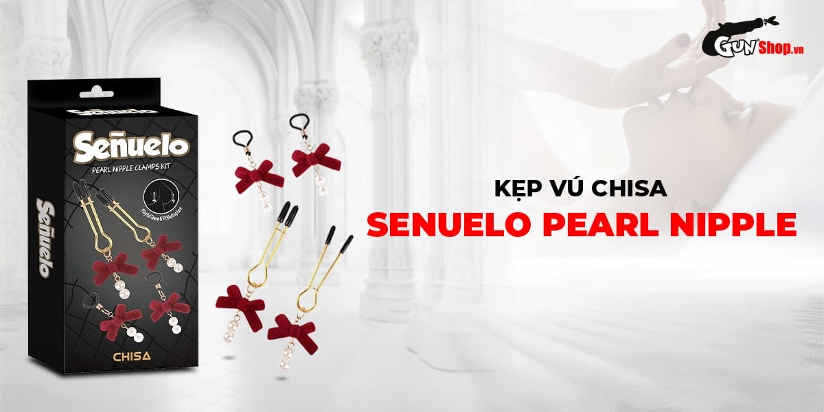Bỏ sỉ Kẹp vú kích thích đầu ti Chisa Senuelo Pearl Nipple Clamps Kit  loại tốt