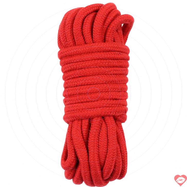 Lovetoy Dây Trói 10m Đỏ Cotton BDSM Chặt Chẽ
