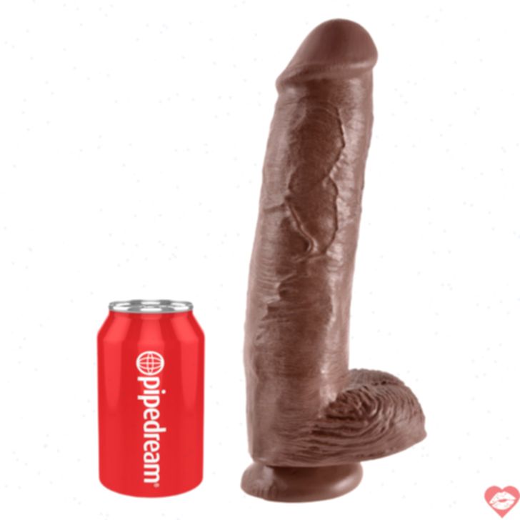 King Cock Balls Dildo Vein Thực Tế Hút Mạnh 