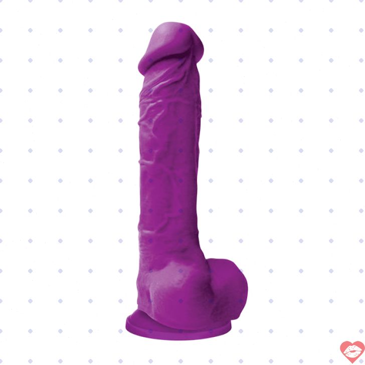 Colours Pleasures Dildo Đen 8 Inch Mềm Vui Tuyệt Đối 