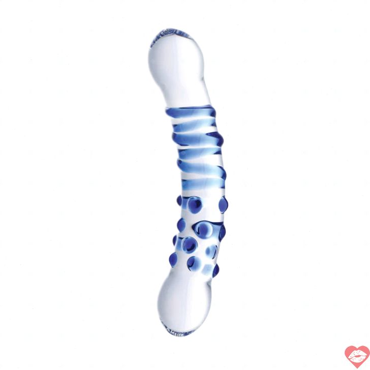 Prisms Blu Glass Dildo 2 Đầu Tùy Chỉnh 