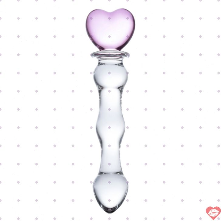 Glas Sweetheart 20cm Kính Tim Hồng Siêu Xinh 