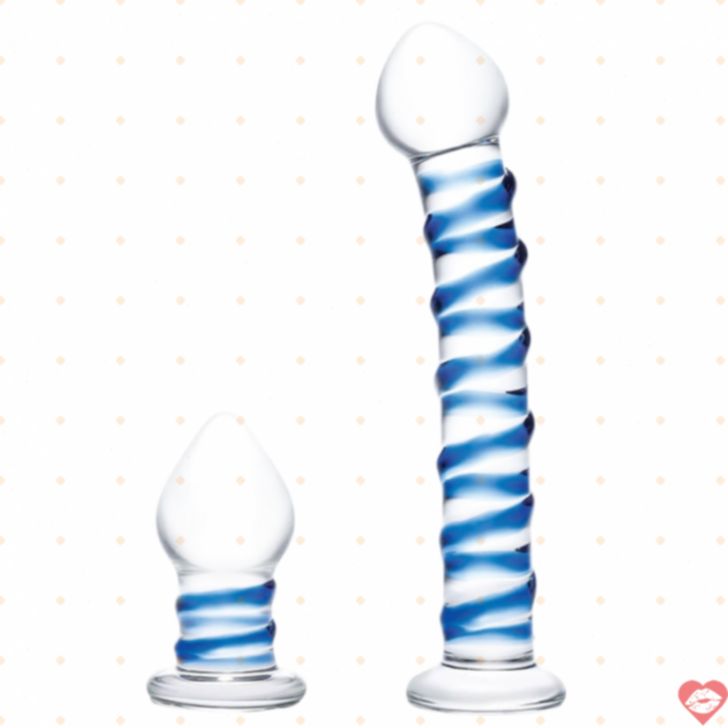 Bộ Glas Thủy Tinh Kích Thích Đôi Mịn, Trơn Tru Nhắm Đúng Điểm G 