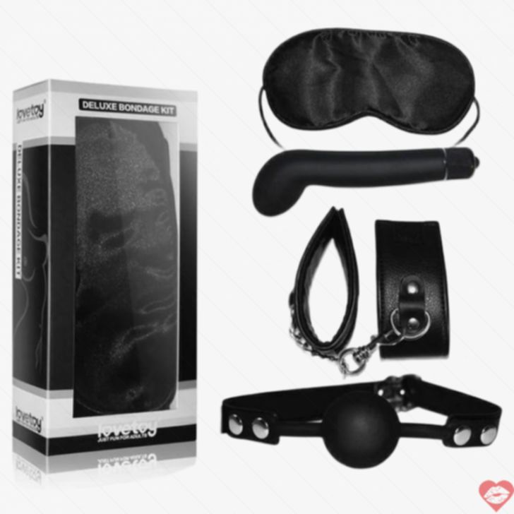 LOVETOY Bộ Đồ Chơi BDSM Đen Mask Kẹp Tay Siêu Kích Thích
