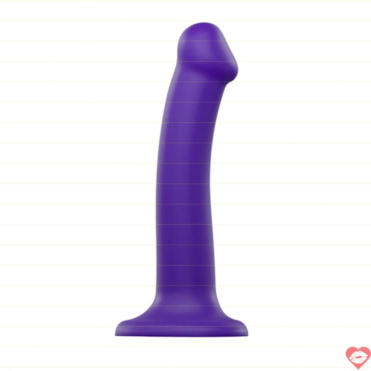 Strap-on Dildo Cong Uốn Dual Density Mềm Siêu Thỏa Mãn 