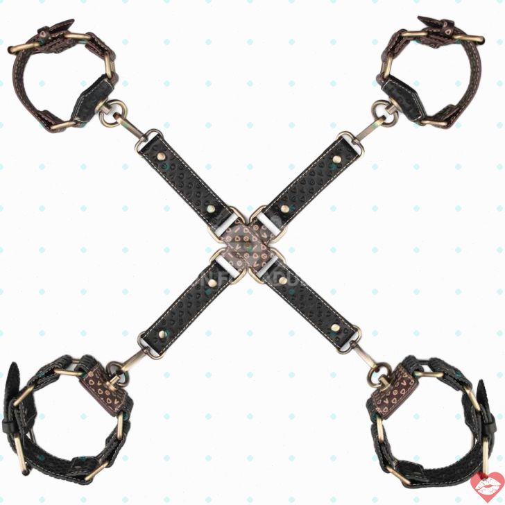 Lovetoy Rebellion Reign Bộ Còng Đen BDSM