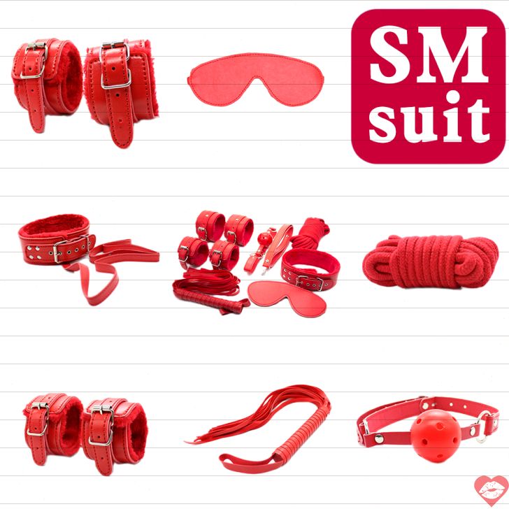 Yeain 7pc SM Kit Da Lông BDSM Đa Màu Mềm Mại