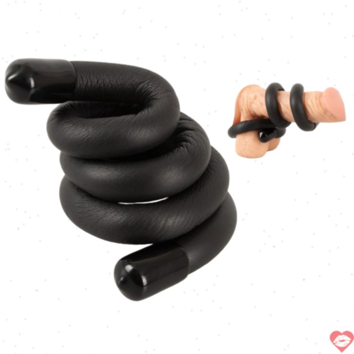 Penis Ring Bad Kitty Đen Cong 54cm Linh Hoạt Sướng Hơn 