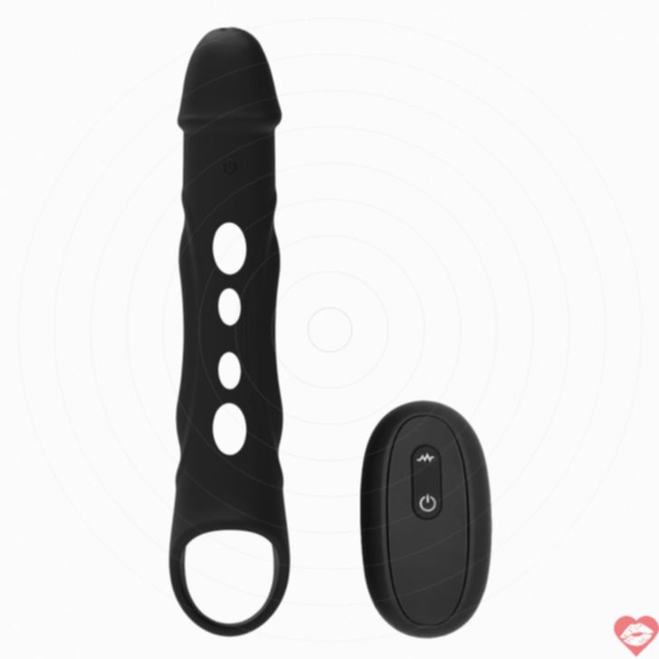 Dreamtoys Ramrod Sleeve Đen 26cm Rung Xa 