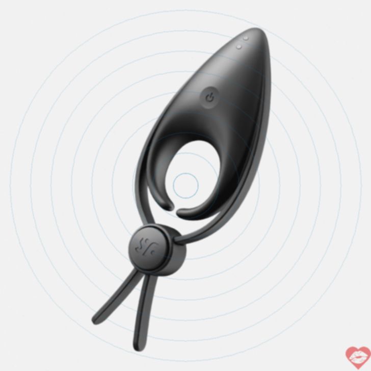 Satisfyer Súng Bắn Vòng Rung Đen Siêu Mạnh Giữ Chặt