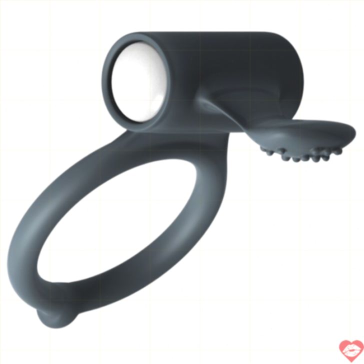 Dorcel Power Clit vibro ring đen silicone 3.5cm kích thích âm vật