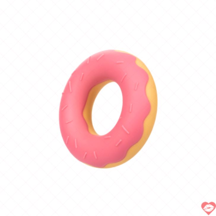 Naughty Bits Donut Cock Ring Hồng Silicone Siêu Chặt