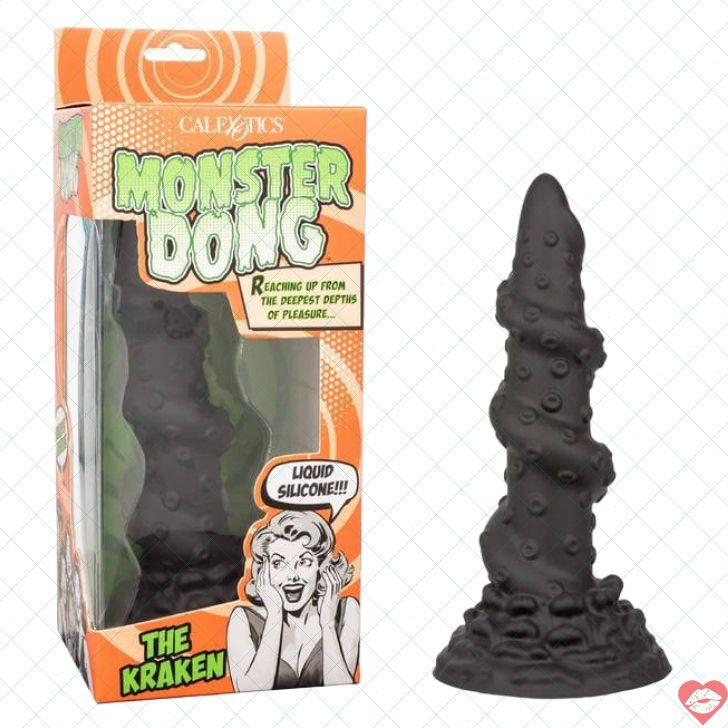 Falo quái vật CalExotics Kraken Đen 20cm Khổng Lồ