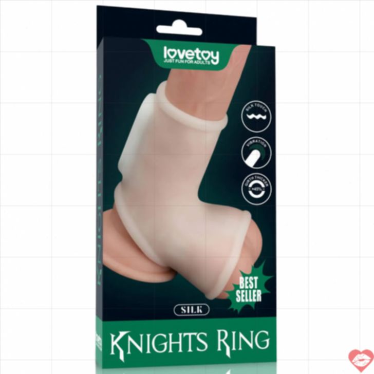 Knights Ring rung lụa xanh siết chặt kéo dài