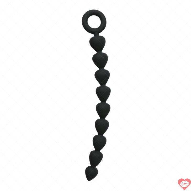 Sportsheets Silicone Anal Beads 9 Bi Đen Khám Phá Hậu Môn Thú Vị 