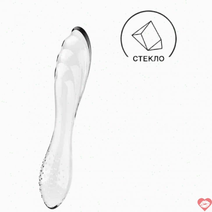 Satisfyer Crystal đôi kính 18.5cm trong suốt lấp lánh