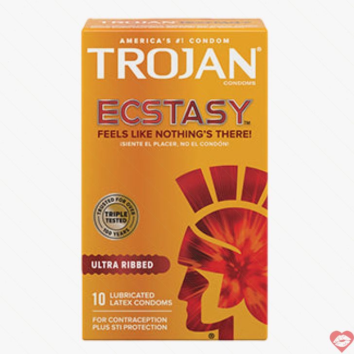 Bao Trojan Ribbed Sườn Sâu Ecstasy Cực Cảm Xúc Nổ Tung 