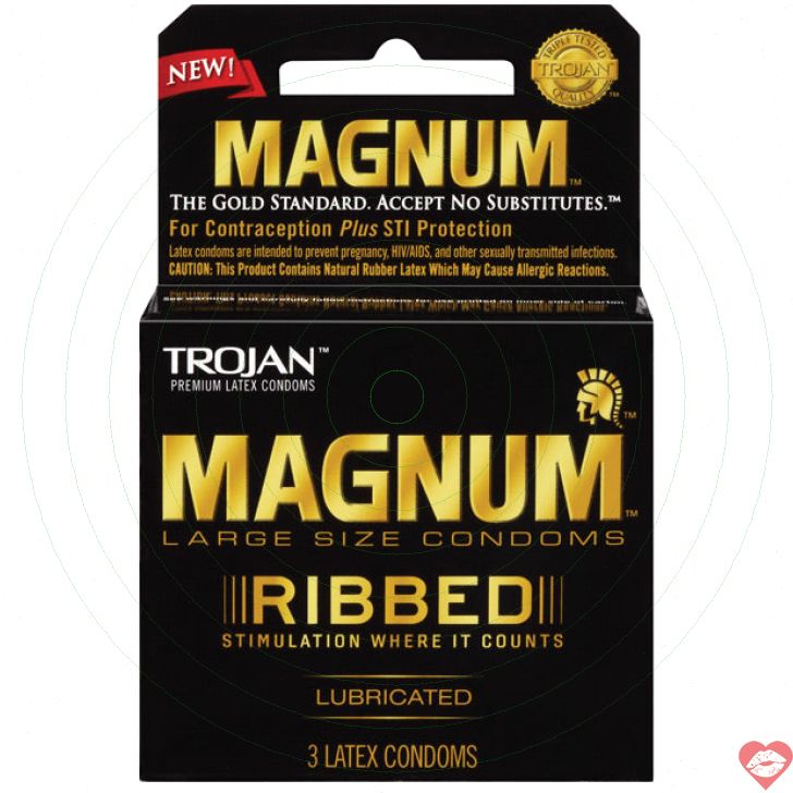 Trojan Magnum Ribbed Bao Lớn Gân Sóng Tăng Cảm Xúc 