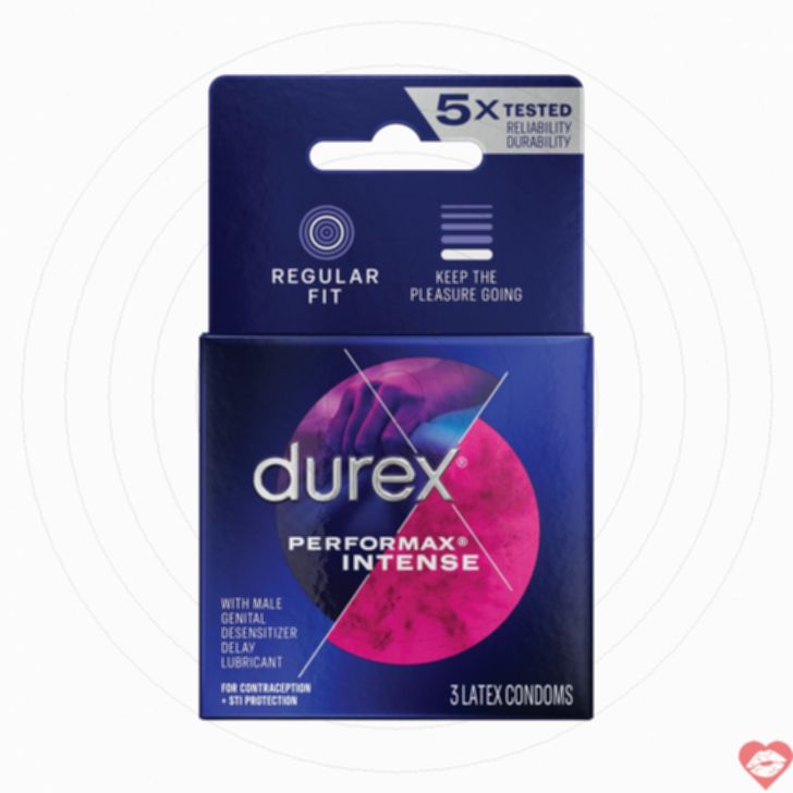 Durex Intense Ribs Dots Trì Hoãn Cực Khoái Đam Mê 