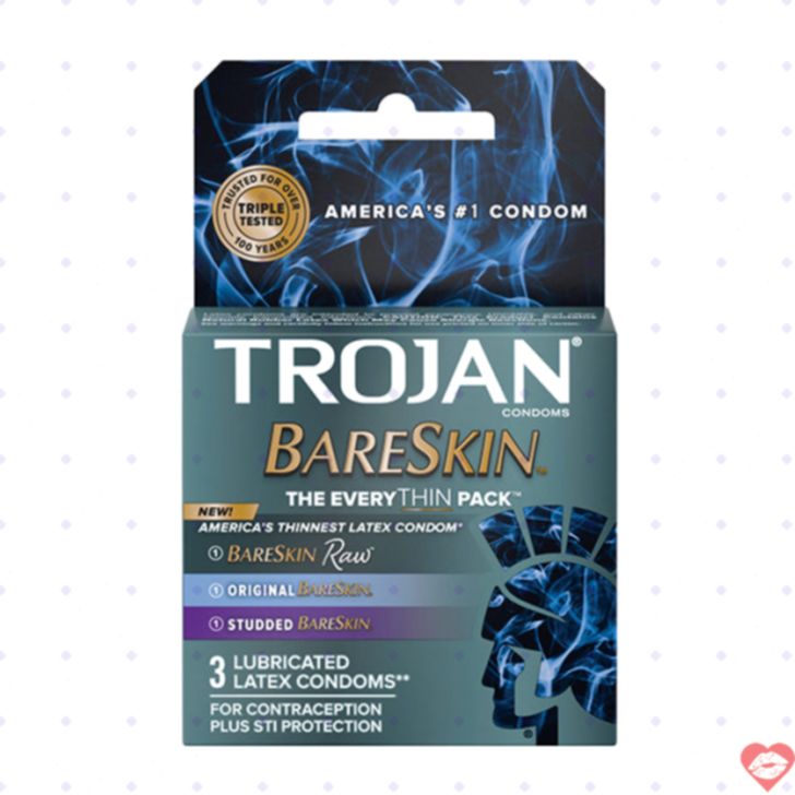 Trojan BareSkin Condom Mỏng Nhất Gần Gũi Tự Nhiên 