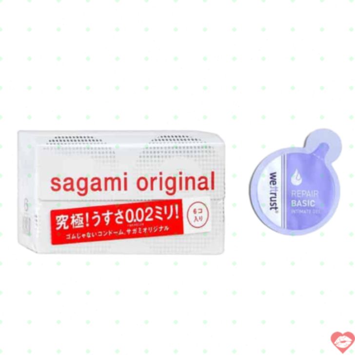Sagami 0.02 Poly 6 Viên Dầu Mỏng Nhật Bản 