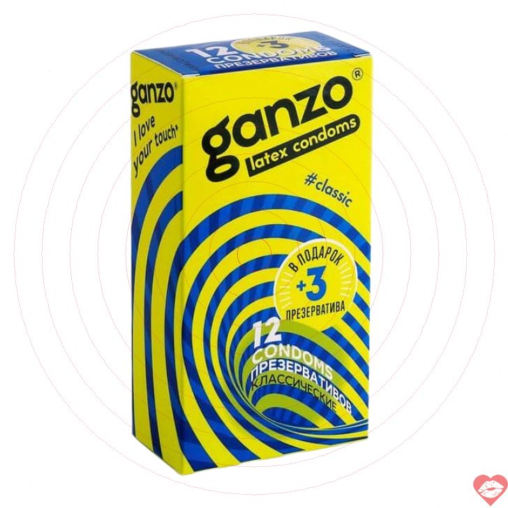 Ganzo Classic 15 Viên Cao Su Siêu Bền An Toàn Kích Thích Mạnh 