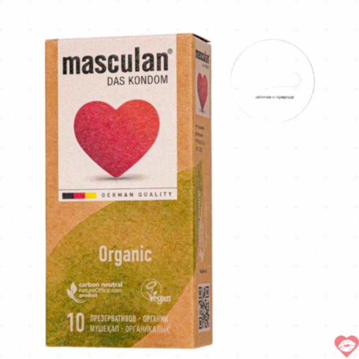 Masculan Organic Bao Cao Su Mỏng 10c An Toàn Tự Nhiên 
