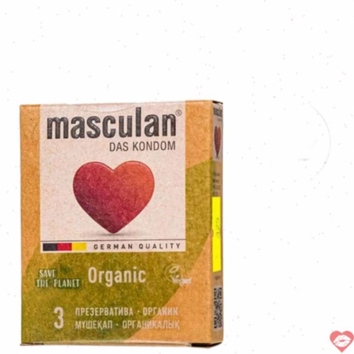 Masculan Organic Bao Cao Su Mỏng Xanh Tự Nhiên 